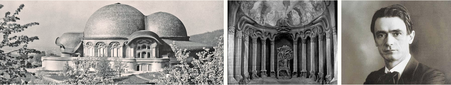 Images of Goetheanum and Rudolf Steiner